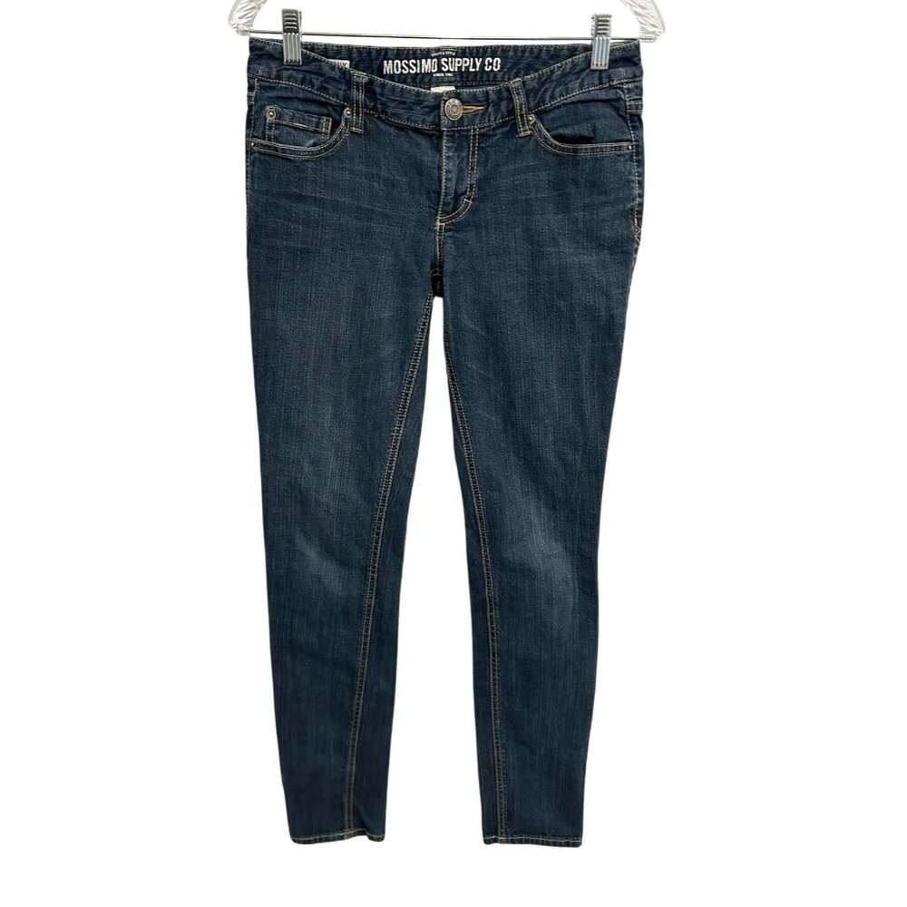 Mossimo Supply Co Womens Mid-Rise Skinny Fit Blue Denim Jeans
